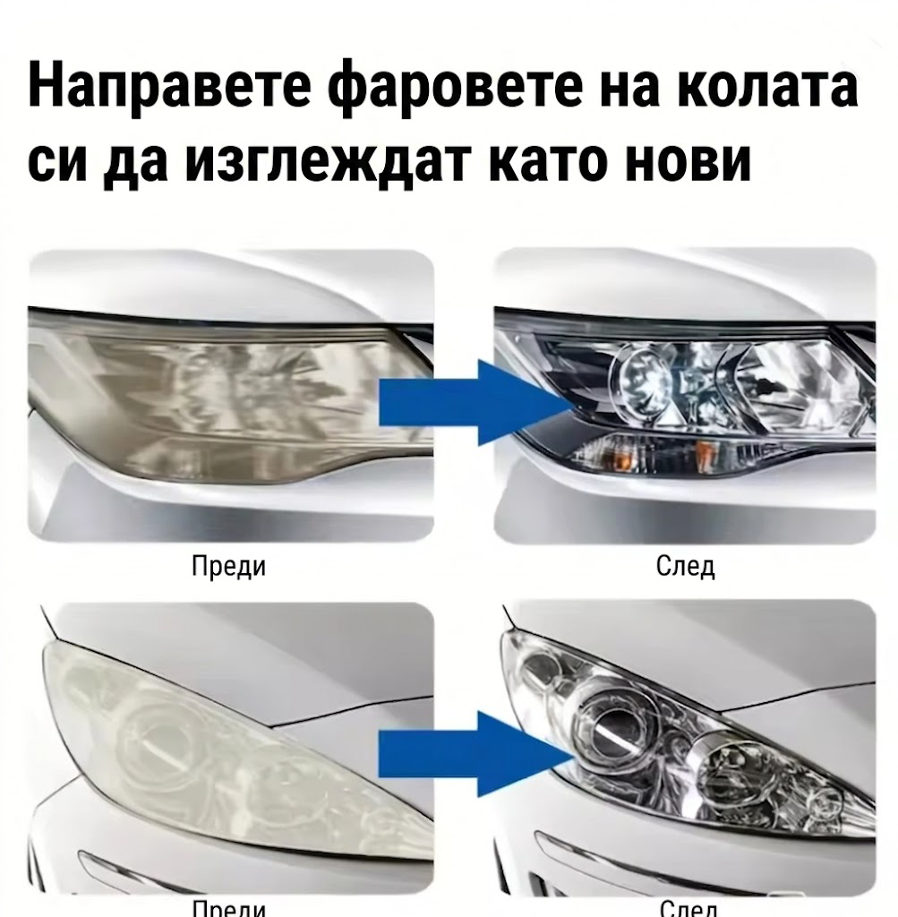Паста за почистване на оксидация на фарове - 50 грама