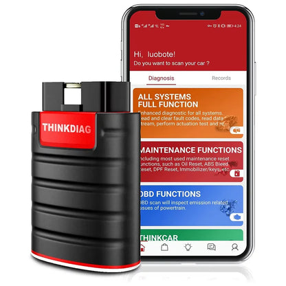 Thinkdiag OBD2 автомобилен диагностичен скенер – пълна системна диагностика, 16 ресет функции, 1 година безплатни ъпдейти