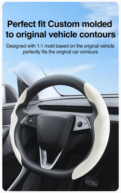 Противохлъзгащ калъф за волан Heenvn за Tesla Model Y (Juniper) и Model 3 (Highland) 2025–2026