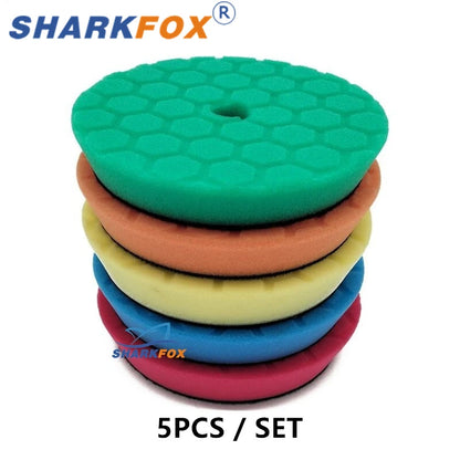 Sharkfox полиращ пад от пяна 5–6 инча за полираща машина, за полиране и ваксиране на автомобил