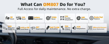 OBD2 скенер за Mercedes-Benz, пълна системна диагностика, ресет на масло, ETC, EPB, ABS, SAS и акумулатор
