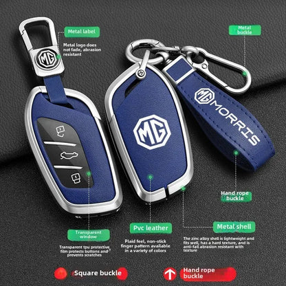 Калъф за автомобилен ключ за MG5 (второ поколение, 2021+), MG4 (2023/EV), HS, GT, ZS EV, ZX, MG6