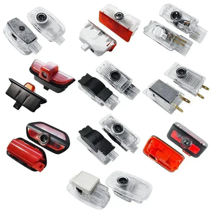 Комплект 2 бр. LED прожектори за врати с лого за Mercedes-Benz (GT, W223, W639, W168, W245, W215, W164, X164, W204, W219, W206, W209, W218)
