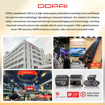 DDPAI Z60 Pro 4K двуканален автомобилен видеорегистратор (предна и вътрешна камера), HDR, сензор Sony STARVIS 2 IMX678, 5 GHz Wi‑Fi, GPS, ADAS, 4G