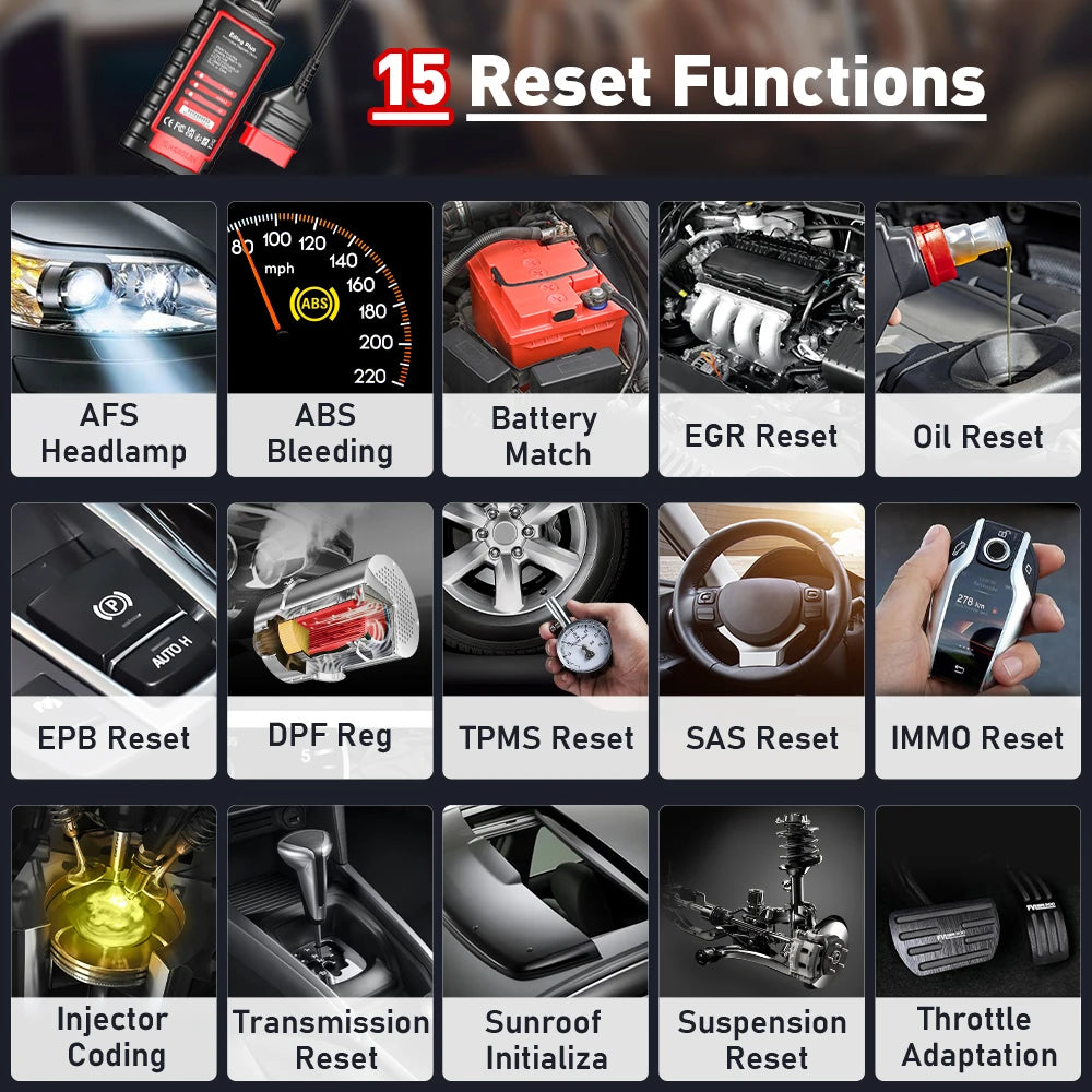 Thinkdiag2 OBD2 диагностичен скенер с двупосочен контрол, Bluetooth и CAN-FD, съвместим с iOS и Android