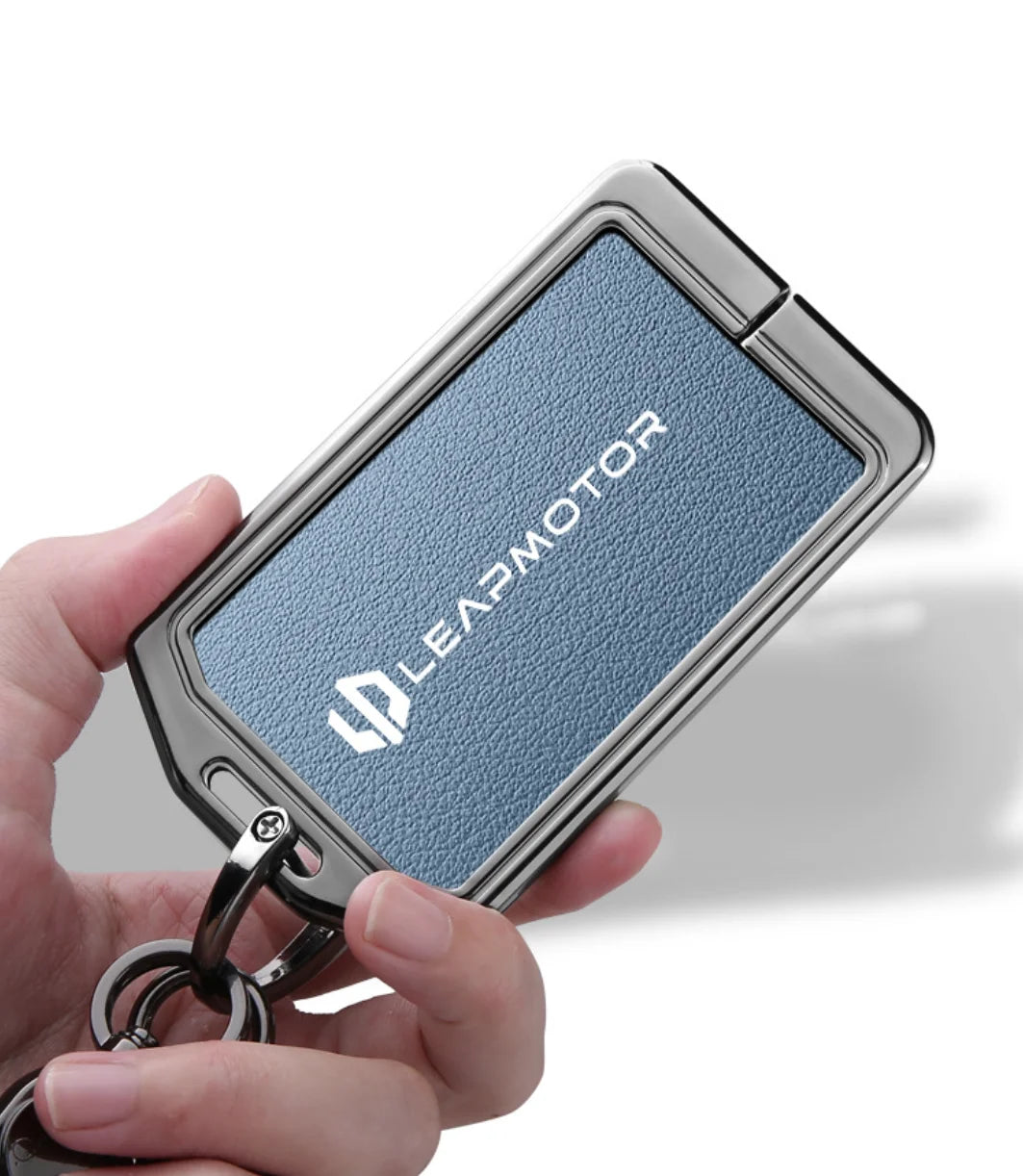 Калъф за NFC смарт ключ Leapmotor C10/C11/C16, цинкова сплав и кожа