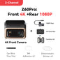 DDPAI Z60 Pro 4K двуканален автомобилен видеорегистратор (предна и вътрешна камера), HDR, сензор Sony STARVIS 2 IMX678, 5 GHz Wi‑Fi, GPS, ADAS, 4G