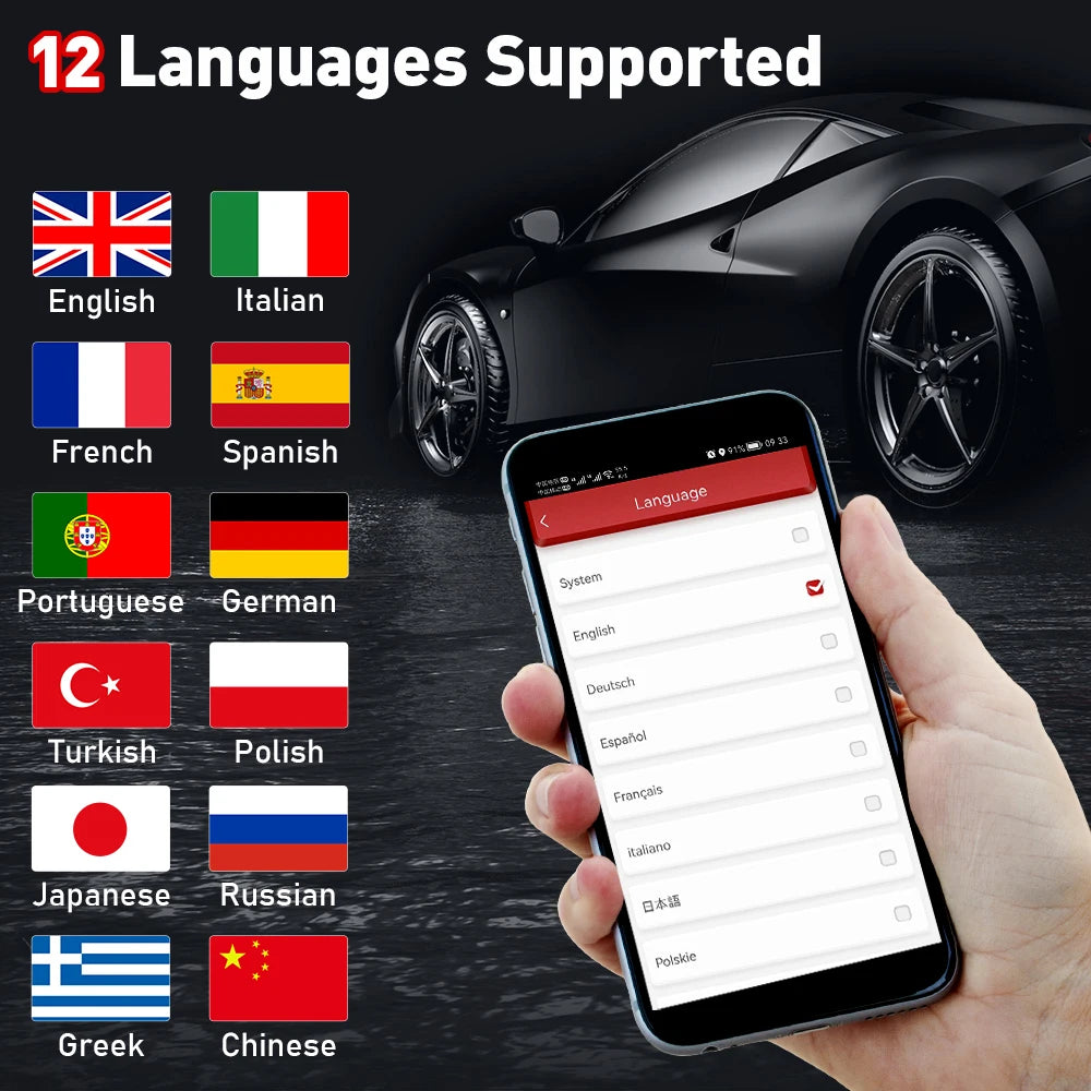 Thinkdiag2 OBD2 диагностичен скенер с двупосочен контрол, Bluetooth и CAN-FD, съвместим с iOS и Android