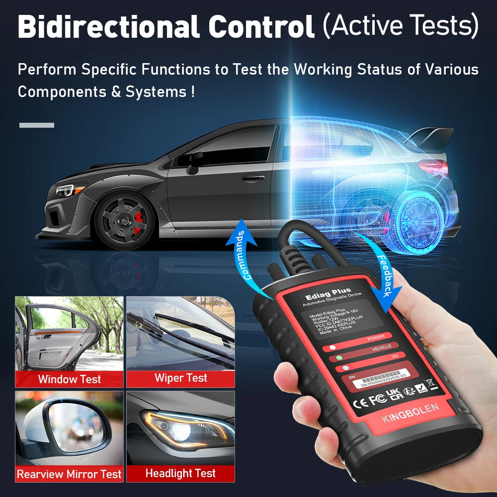 Thinkdiag2 OBD2 диагностичен скенер с двупосочен контрол, Bluetooth и CAN-FD, съвместим с iOS и Android
