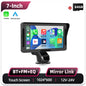 Podofo 7" преносим автомобилен дисплей с безжичен CarPlay/Android Auto, AirPlay, Bluetooth, FM трансмитер, AUX, HD 1024x600