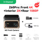 DDPAI Z60 Pro 4K двуканален автомобилен видеорегистратор (предна и вътрешна камера), HDR, сензор Sony STARVIS 2 IMX678, 5 GHz Wi‑Fi, GPS, ADAS, 4G