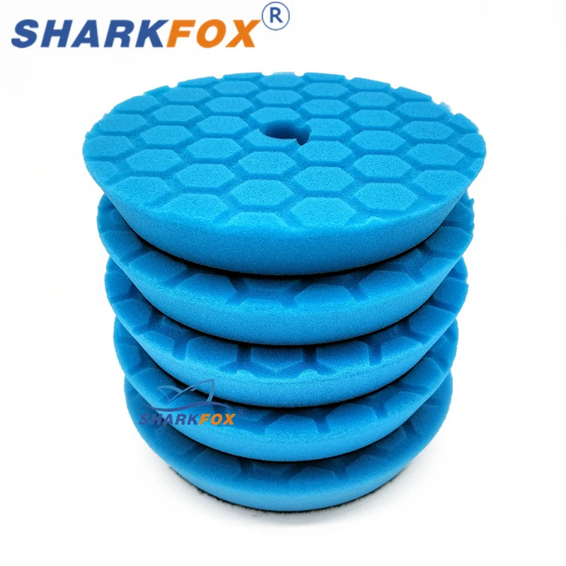 Sharkfox полиращ пад от пяна 5–6 инча за полираща машина, за полиране и ваксиране на автомобил