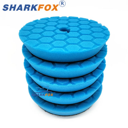Sharkfox полиращ пад от пяна 5–6 инча за полираща машина, за полиране и ваксиране на автомобил