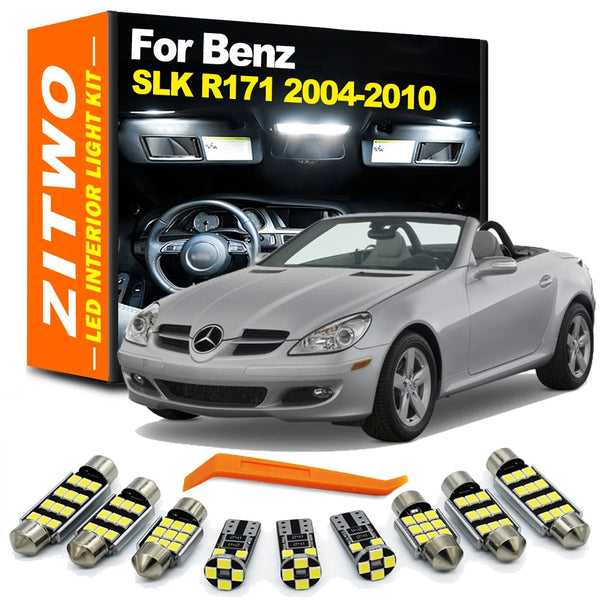Комплект LED интериорно осветление, 15 части, за Mercedes‑Benz SLK (R171) SLK280/SLK300/SLK350, 2004–2010