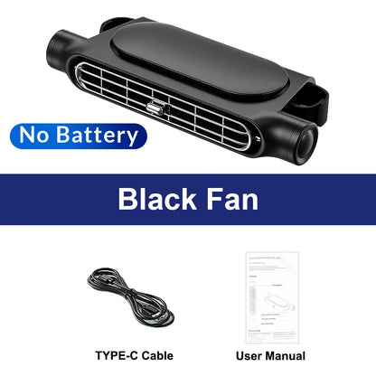 Yanace 12V USB вентилатор за автомобилна седалка, за монтаж на подглавник, силен въздушен поток, универсален за повечето автомобили