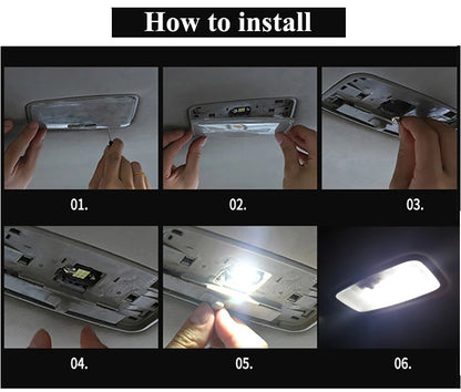 Комплект LED интериорно осветление, 15 части, за Mercedes‑Benz SLK (R171) SLK280/SLK300/SLK350, 2004–2010