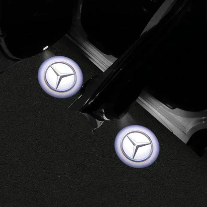 Комплект 2 бр. LED прожектори за врати с лого за Mercedes-Benz (GT, W223, W639, W168, W245, W215, W164, X164, W204, W219, W206, W209, W218)