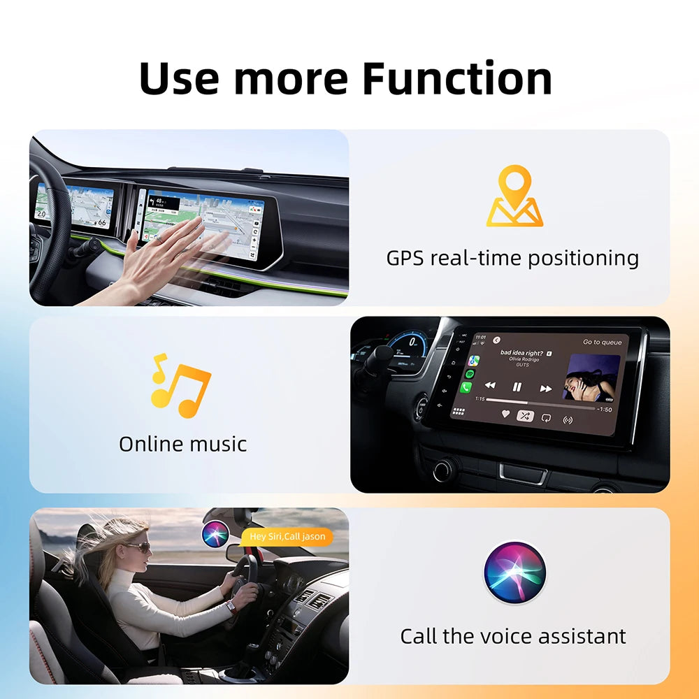 Безжичен 2-в-1 адаптер CarPlay и Android Auto (AI смарт бокс) за автомобили с кабелен CarPlay