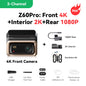 DDPAI Z60 Pro 4K двуканален автомобилен видеорегистратор (предна и вътрешна камера), HDR, сензор Sony STARVIS 2 IMX678, 5 GHz Wi‑Fi, GPS, ADAS, 4G