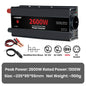 Автомобилен DC-AC инвертор 12V към 220V, 50 Hz, модифицирана синусоида, USB изход, 500–2600 W