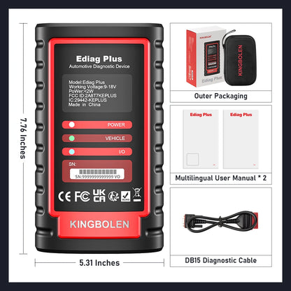 Thinkdiag2 OBD2 диагностичен скенер с двупосочен контрол, Bluetooth и CAN-FD, съвместим с iOS и Android