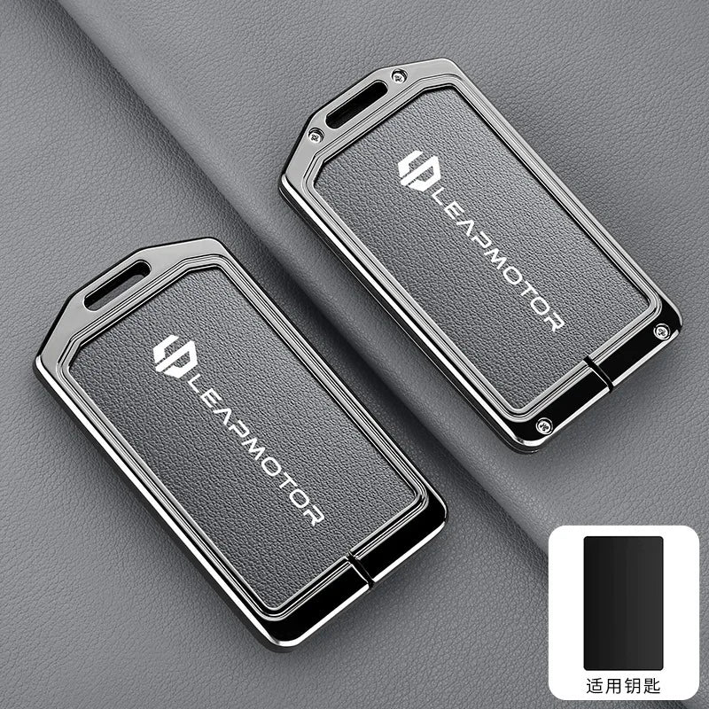 Калъф за NFC смарт ключ Leapmotor C10/C11/C16, цинкова сплав и кожа