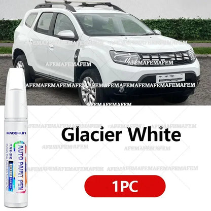 Ретуш маркер за боя и драскотини за Dacia Duster (2010–2025), цветове: черен B20, оранжев, червен, син, сребрист, бял