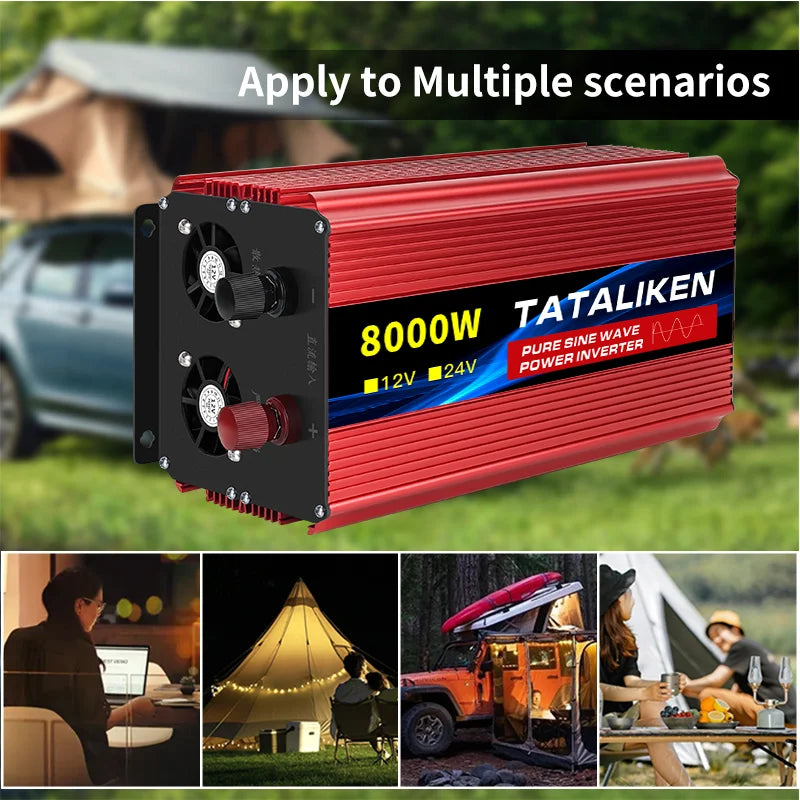 Автомобилен инвертор 12V към 220V 50Hz, чиста синусоида, EU контакт, с LED индикация