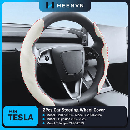 Противохлъзгащ калъф за волан Heenvn за Tesla Model Y (Juniper) и Model 3 (Highland) 2025–2026