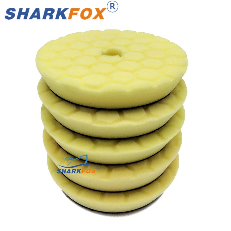 Sharkfox полиращ пад от пяна 5–6 инча за полираща машина, за полиране и ваксиране на автомобил