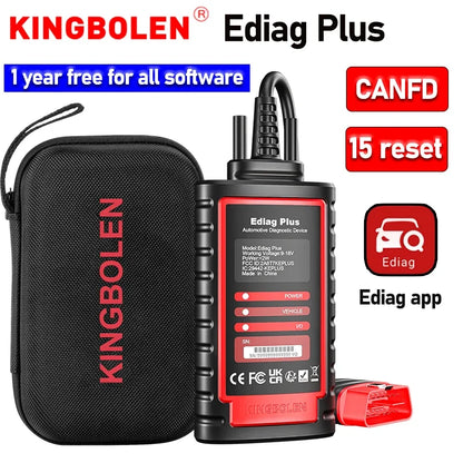 Thinkdiag2 OBD2 диагностичен скенер с двупосочен контрол, Bluetooth и CAN-FD, съвместим с iOS и Android