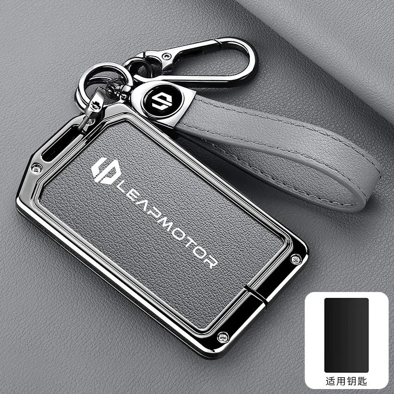 Калъф за NFC смарт ключ Leapmotor C10/C11/C16, цинкова сплав и кожа