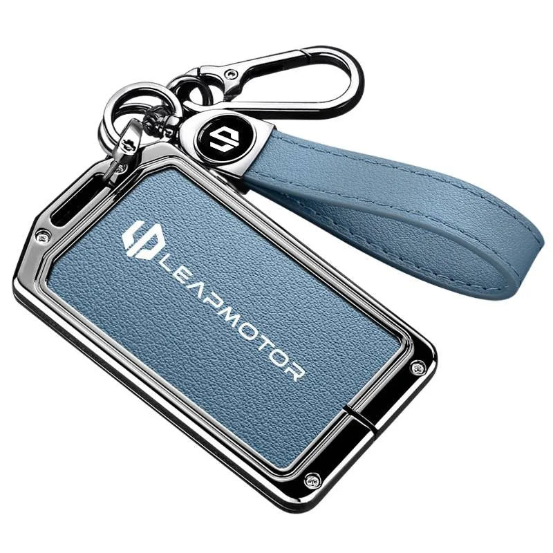 Калъф за NFC смарт ключ Leapmotor C10/C11/C16, цинкова сплав и кожа