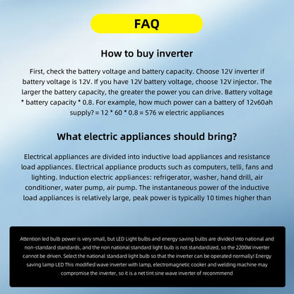 Автомобилен инвертор 12V към 220V 50Hz, чиста синусоида, EU контакт, с LED индикация