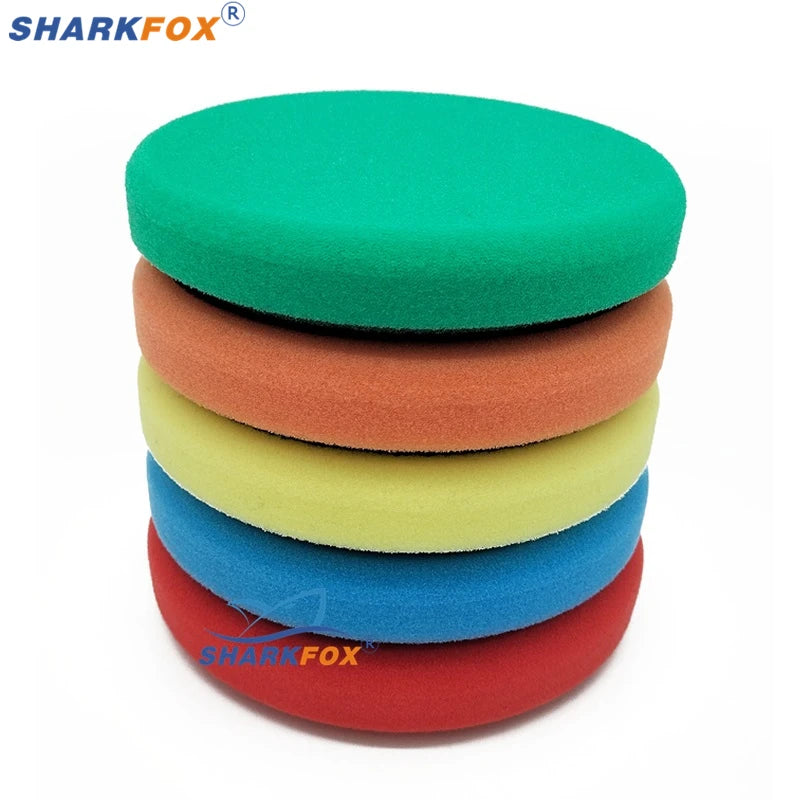 Sharkfox плосък полиращ пад (гъба) 125/150 мм за полиране и ваксиране на автомобил