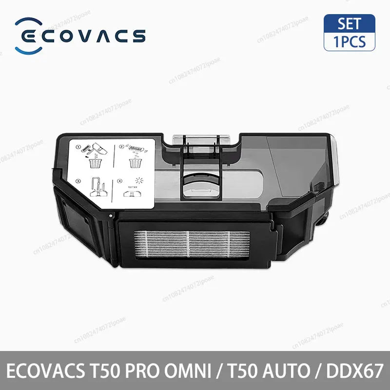 Аксесоари и консумативи за робот прахосмукачка ECOVACS T50 Pro Omni, T50 Auto, DDX67 – основна четка, странична четка, HEPA филтър, моп кърпа, торбичка за прах