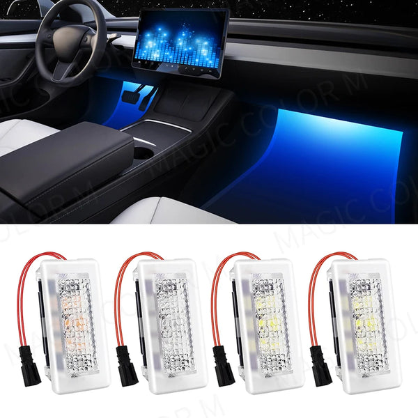 LED амбиентно интериорно осветление за крака и врати (puddle) за Tesla Model 3, Y, S и X