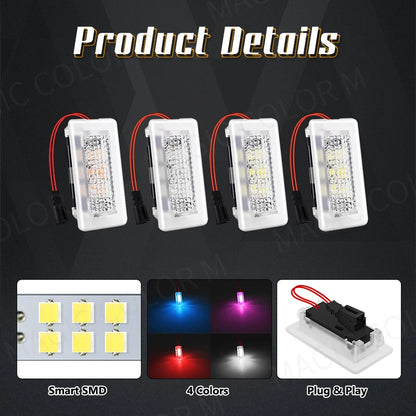 LED амбиентно интериорно осветление за крака и врати (puddle) за Tesla Model 3, Y, S и X