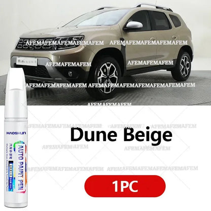 Ретуш маркер за боя и драскотини за Dacia Duster (2010–2025), цветове: черен B20, оранжев, червен, син, сребрист, бял