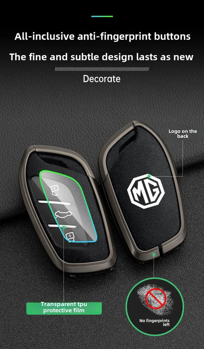 Калъф за автомобилен ключ за MG5 (второ поколение, 2021+), MG4 (2023/EV), HS, GT, ZS EV, ZX, MG6