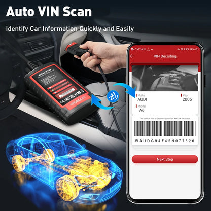 Thinkdiag2 OBD2 диагностичен скенер с двупосочен контрол, Bluetooth и CAN-FD, съвместим с iOS и Android