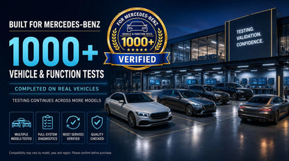 OBD2 скенер за Mercedes-Benz, пълна системна диагностика, ресет на масло, ETC, EPB, ABS, SAS и акумулатор