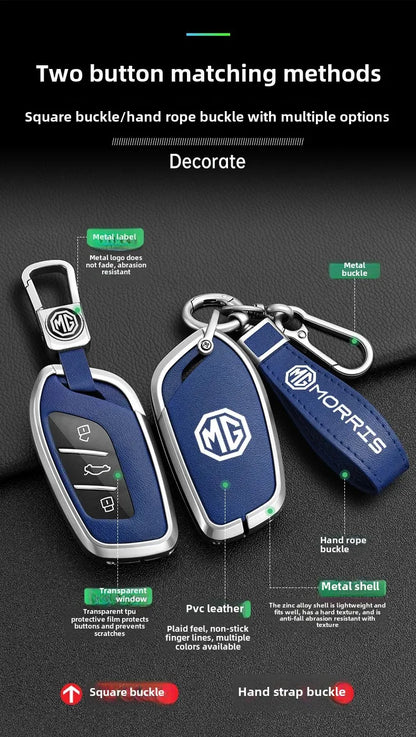Калъф за автомобилен ключ за MG5 (второ поколение, 2021+), MG4 (2023/EV), HS, GT, ZS EV, ZX, MG6