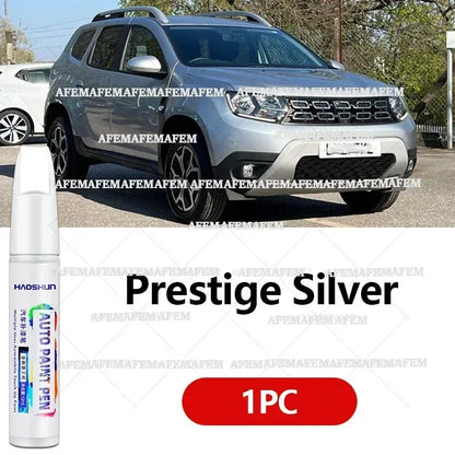 Ретуш маркер за боя и драскотини за Dacia Duster (2010–2025), цветове: черен B20, оранжев, червен, син, сребрист, бял